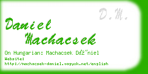 daniel machacsek business card